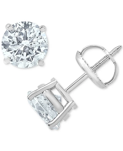 Diamond Stud Earrings (2 ct. t.w.) in 14k White or Yellow Gold