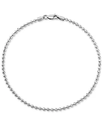 Giani Bernini Beaded Link Ankle Bracelet in 18k Gold-Plated Sterling Silver or Sterling Silver, Created for Macy's