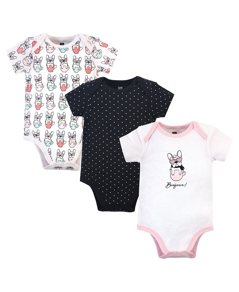 Hudson Baby Baby Girls Hudson Cotton Bodysuits 3pk