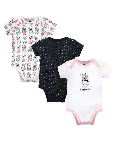 Hudson Baby Baby Girls Hudson Cotton Bodysuits 3pk