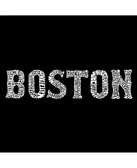 La Pop Art Men's Word Boston Neighborhoods Crewneck Sweatshirt