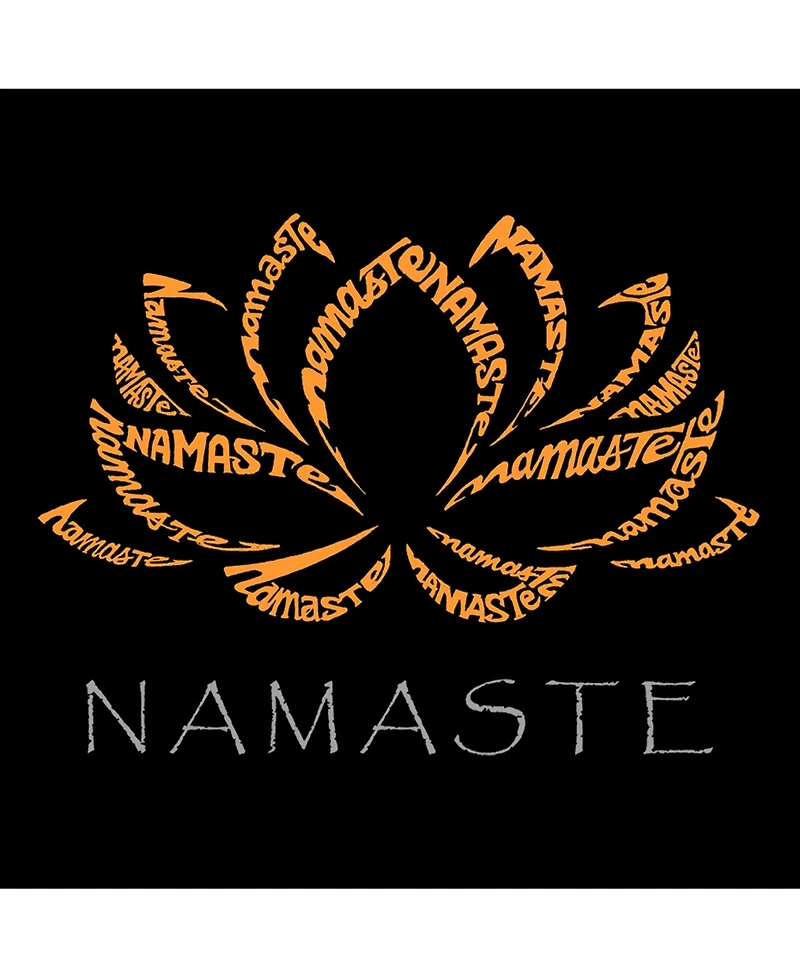 La Pop Art Men's Word Art Namaste Crewneck Sweatshirt