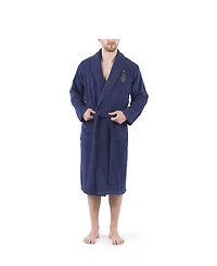 Linum Home Christmas Tree Design Embroidered Terry Bathrobe