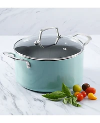 Martha Stewart Collection 10-Pc. Hard-Enameled Aluminum Nonstick Cookware Set