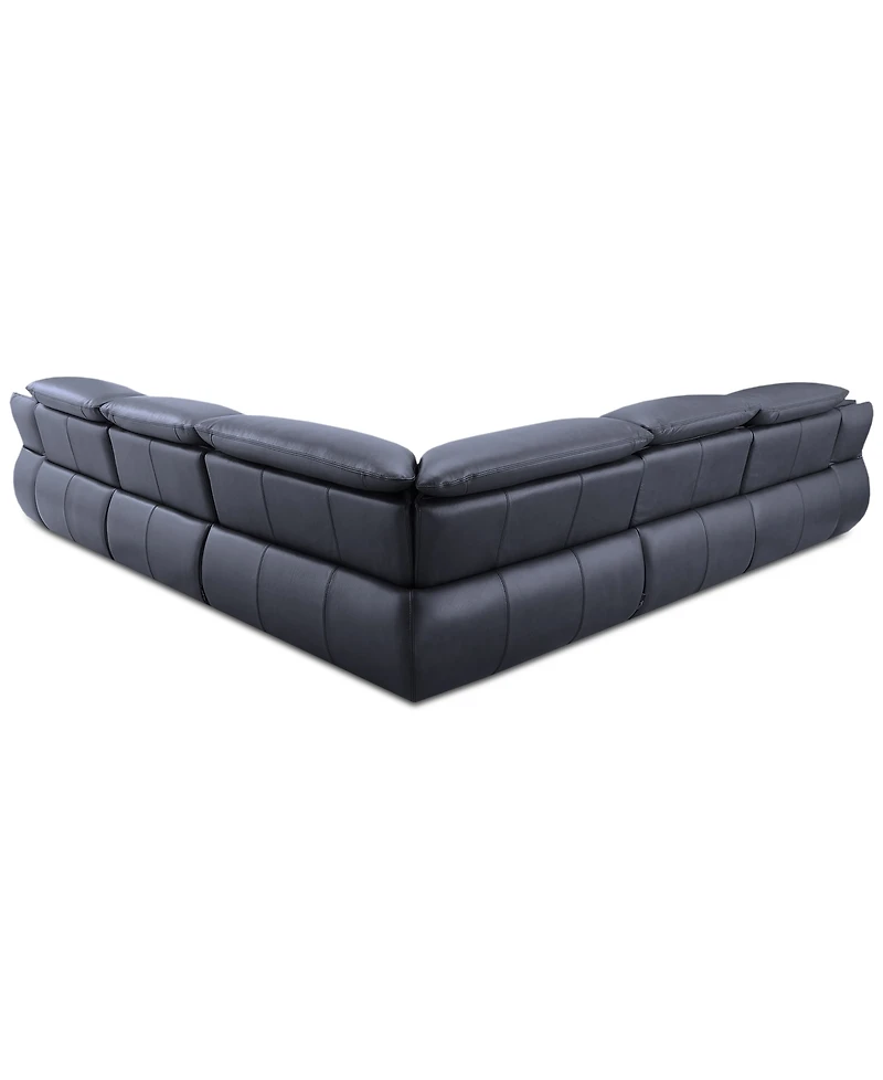 Daisley -Pc. Leather "L" Shaped Sectional Sofa with Power Recliners