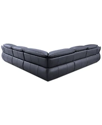 Daisley -Pc. Leather "L" Shaped Sectional Sofa with Power Recliners