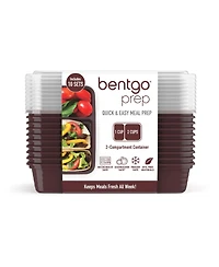 Bentgo Food Prep 2-Compartment Food Storage Containers, Pack of 10