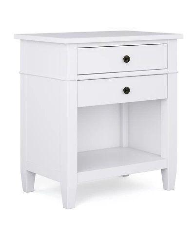 Simpli Home Carlton Solid Wood Bedside Table