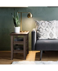 Simpli Home Acadian Solid Wood Narrow Side Table