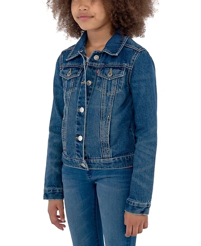Levi's Big Girls Stylish Collared Denim Trucker Jacket