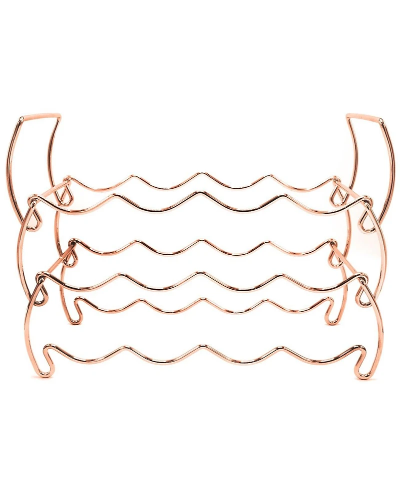 Sorbus 3-Tier Stackable Copper Wine Rack - Perfect for Bar, Wine Cellar, Basement, Cabinet, Pantry, etc (Hold 12 Bottles)