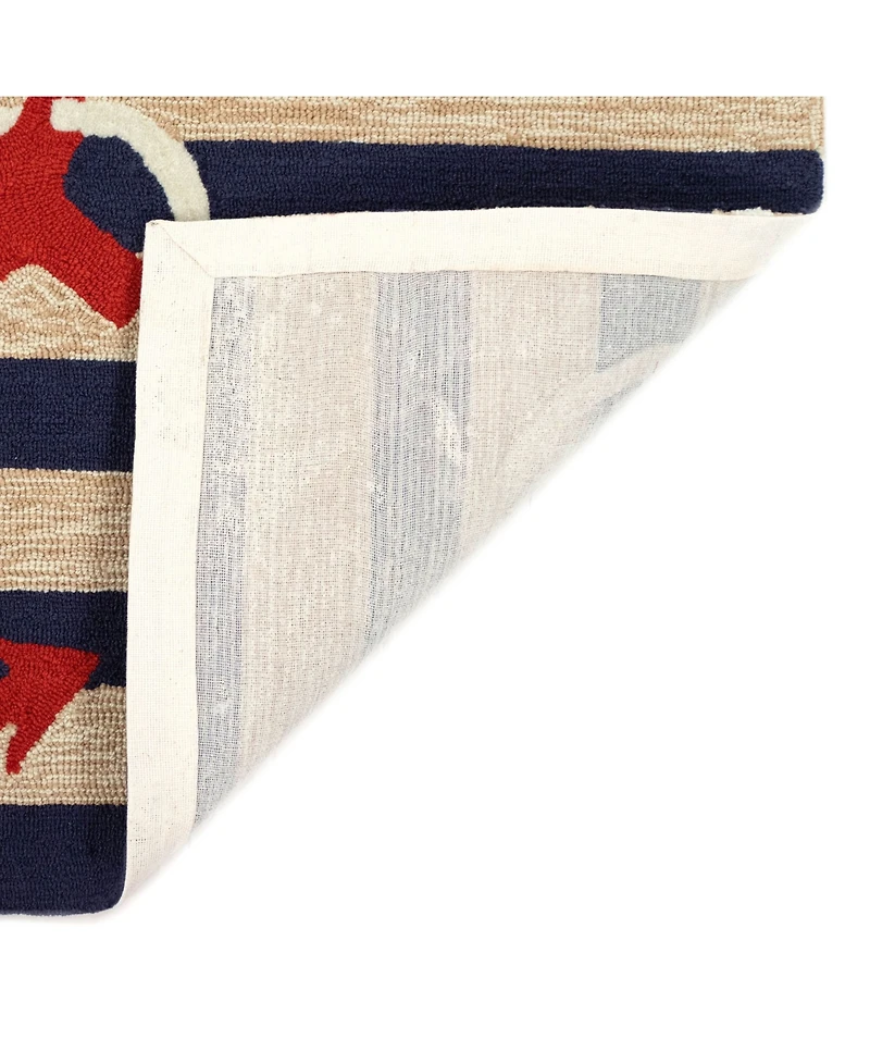 Liora Manne' Frontporch Anchor Blue 2' x 5' Runner Rug