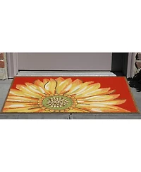 Liora Manne' Frontporch Sunflower Red 2' x 3' Outdoor Area Rug