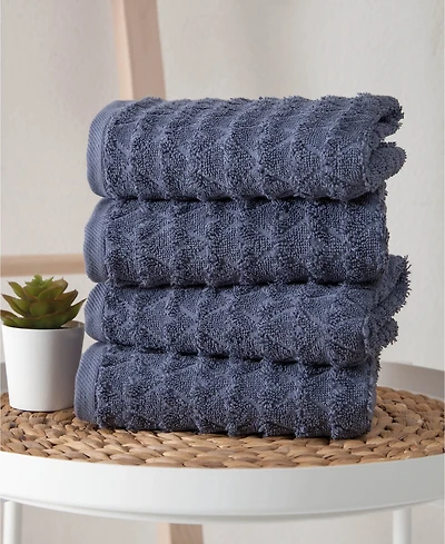 Ozan Premium Home Azure Turkish Cotton -Pc. Hand Towel Set