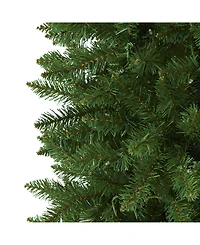 Nearly Natural Slim Mountain Pine Artificial Christmas Tree with 300 Clear Led Lights