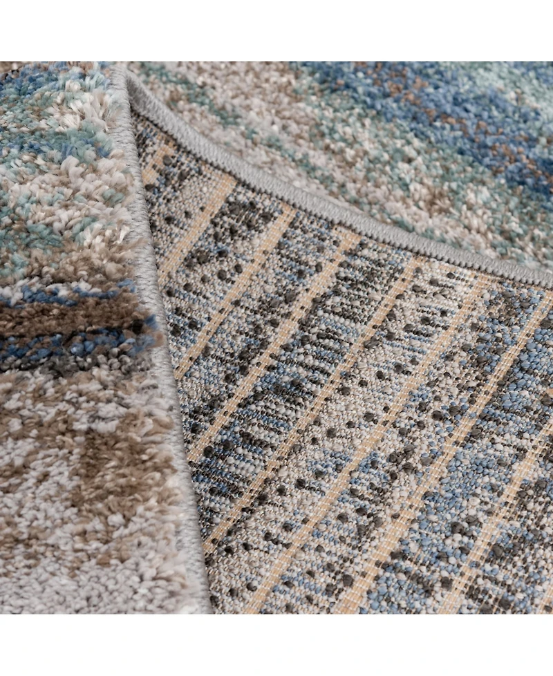 Closeout! Portland Textiles Urban Exposure Shamoli Blue 5' x 7'6" Area Rug