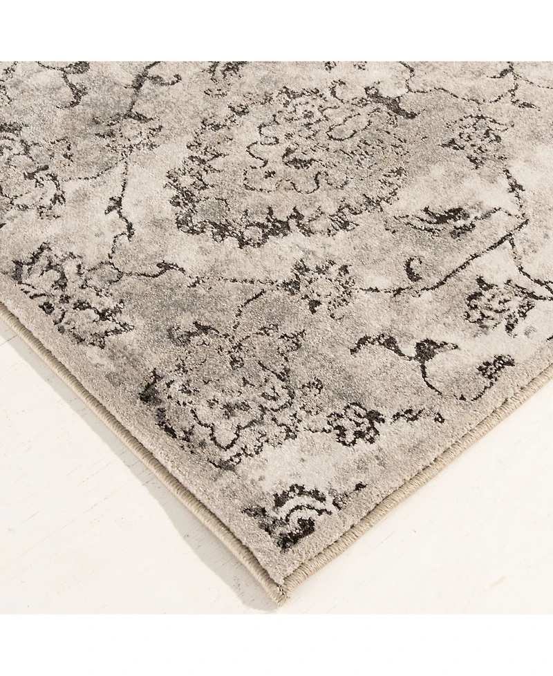 Closeout! Portland Textiles Alexia Tago Silver 5' x 7'3" Area Rug