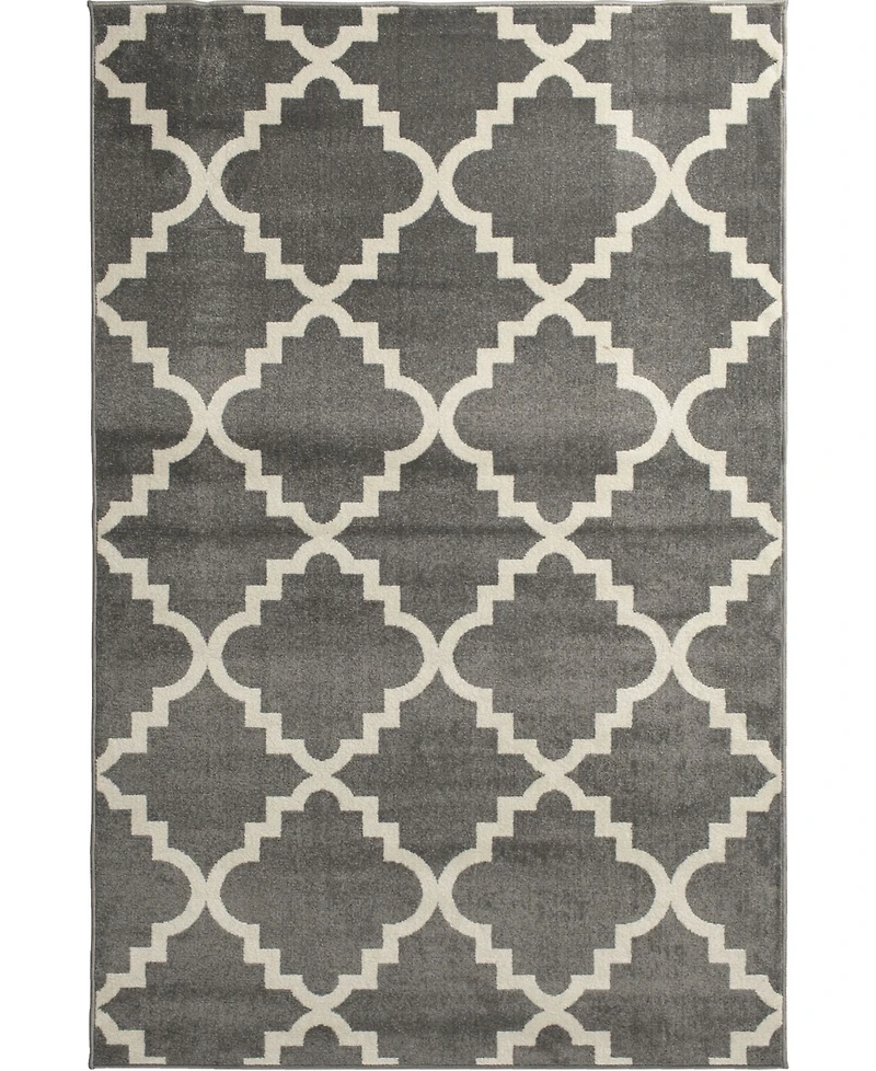 Closeout! Portland Textiles Tropicana Taza Gray 3'3 x 5' Outdoor Area Rug