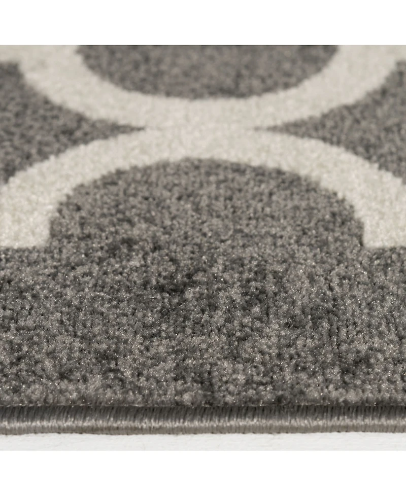Closeout! Portland Textiles Tropicana Taza Gray 8'8" x 11'10" Outdoor Area Rug