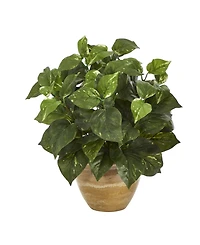 Nearly Natural Pothos Artificial Plant in Ceramic Planter