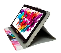 New Linsay 10.1" Tablet 128GB with Flower Case with Super Screen Ips Quad Core 4GB Ram Android 14