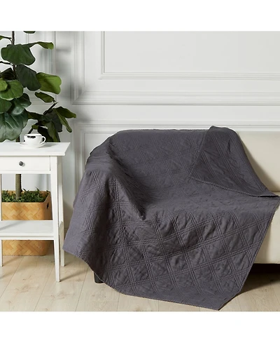 Levtex Washed Linen Reversible Quilted Throw, 50" x 60"