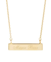brook & york 14K Gold Plated Mama Bear Bar Necklace
