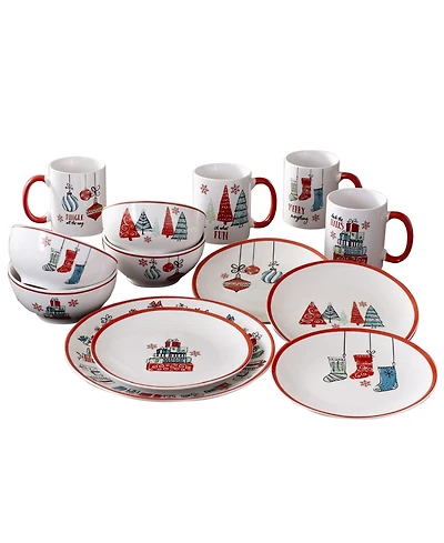 American Atelier Holiday Gift 16 Pc. Dinnerware Set, Service for 4