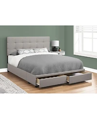 Monarch Specialties Bed with 2 Storage Drawers