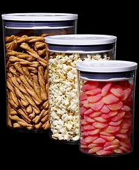 Oxo Good Grips Round Pop Graduated Food Storage Canisters, Set of 3