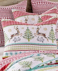 Levtex Comet & Cupid Folk Christmas Quilted Quilt