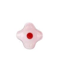 Vietri Hibiscus Glass Red Small Fluted Vase