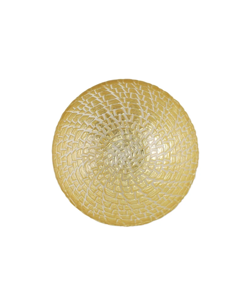 Vietri Rufolo Glass Gold Crocodile Small Bowl