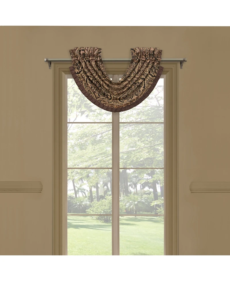 J Queen New York Jordan Waterfall Window Valance, 33" x 49"