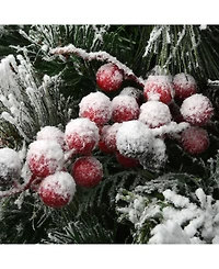 National Tree Company Snowy Bedford Urn Filler with Battery Operated Led Lights
