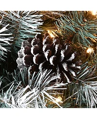 National Tree Company Snowy Glacier Pine Tree with Battery Operated Led Lights