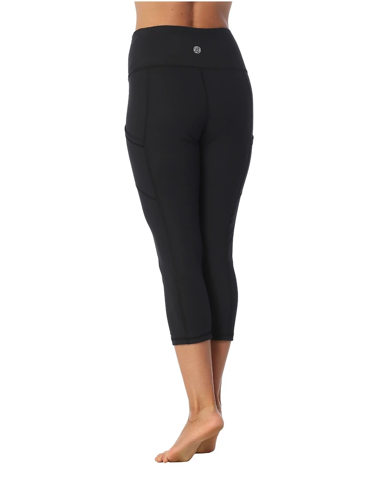 American Fitness Couture High Waist 3/4 Length Pocket Compression Leggings