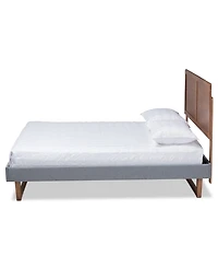 Allegra Mid-Century Modern Queen Size Platform Bed