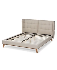 Gretchen Modern and Contemporary Queen Size Platform Wingback Bed