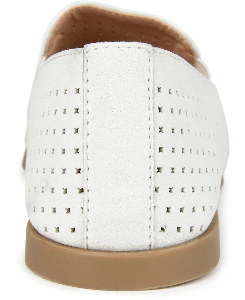 Journee Collection Women's Lucie Perforated Slip On Loafers