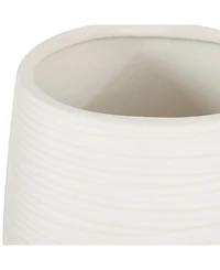 CosmoLiving by Cosmopolitan White Porcelain Contemporary Vase, 5" x 9"