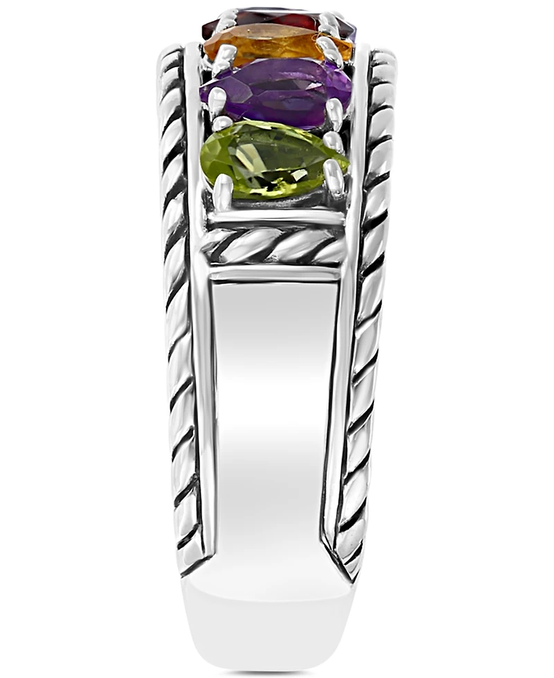 Effy Multi-Gemstone Statement Ring (1-5/8 ct. t.w.) Sterling Silver