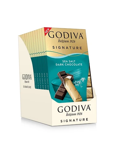 Godiva Set of 12, Signature Sea Salt Dark Chocolate Mini Bars