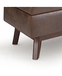 Owen Mid Century Modern Rectangle Small Rectangular Storage Ottoman