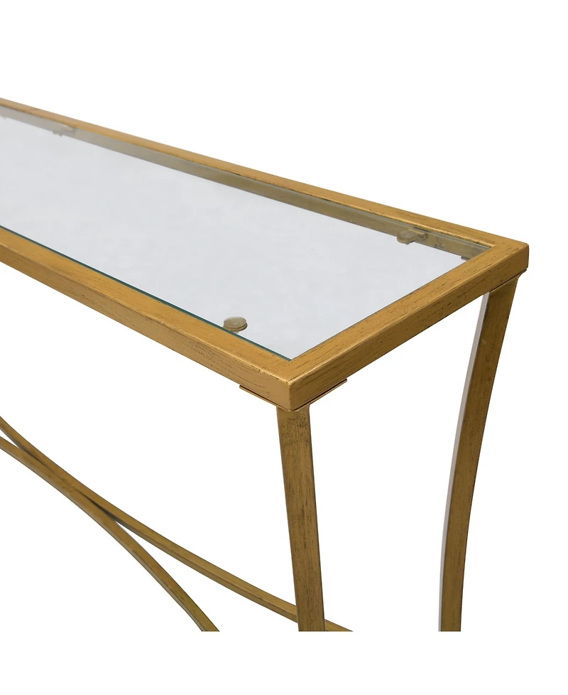 Christopher Glass Top Console Table