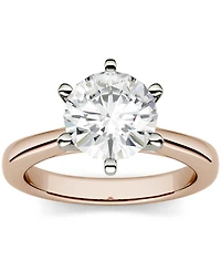 Moissanite Solitaire Engagement Ring 1-9/10 ct. t.w. Diamond Equivalent in 14k White, Yellow or Rose Gold