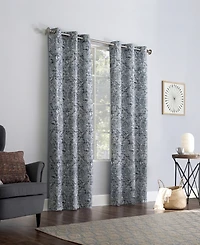 Kenji Medallion Draft Shield Fleece Insulated Room Darkening Grommet Curtain Panel