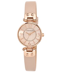 Anne Klein Women's Blush Leather Strap Watch 26mm 10-9442 Rglp