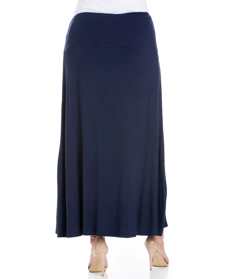 24seven Comfort Apparel Plus Maxi Skirt