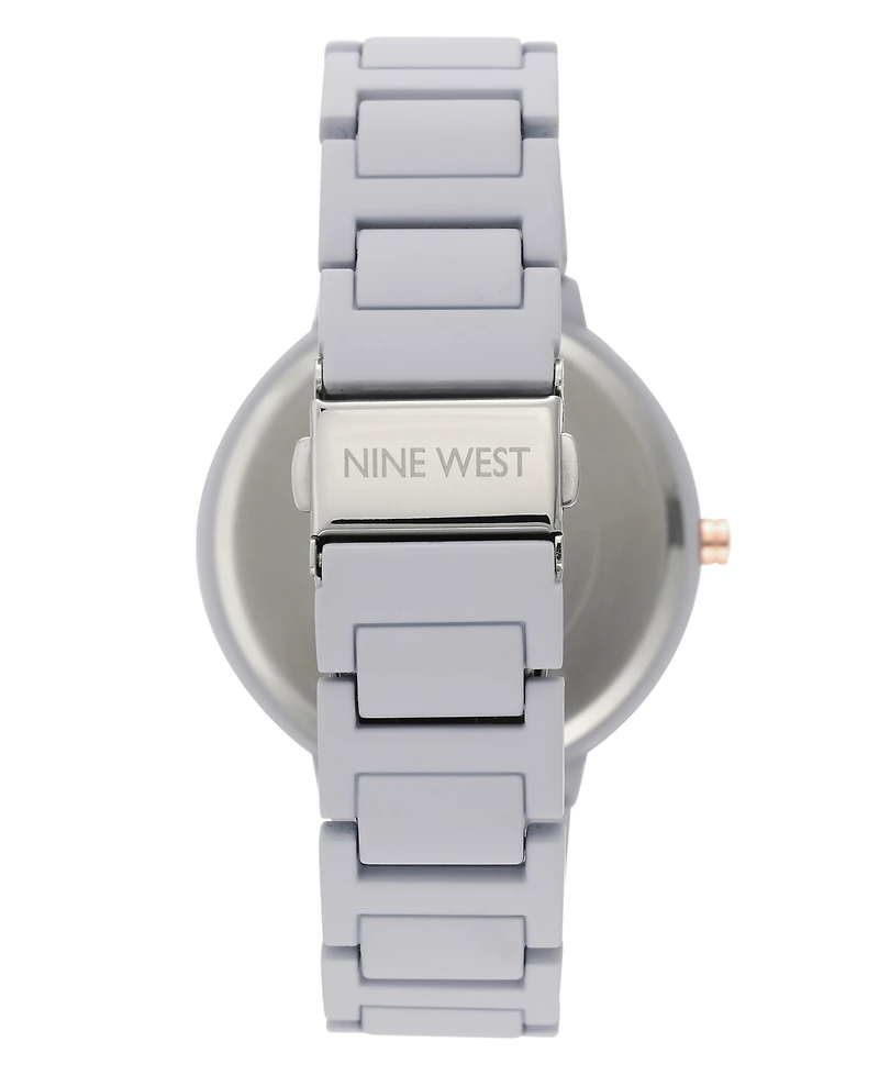 Nine West Women's Lavender Rubberized Bracelet Watch, 40.5mm